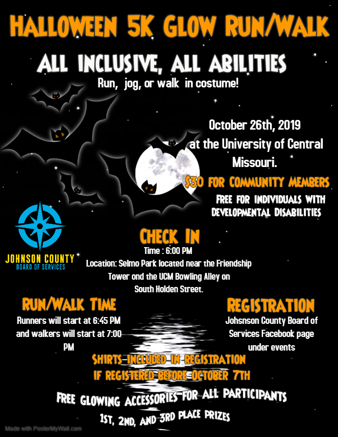 Halloween 5K Glow Run/Walk Johnson County Board of Services